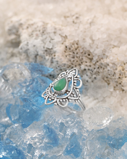 Tribal Green-Onyx Ring