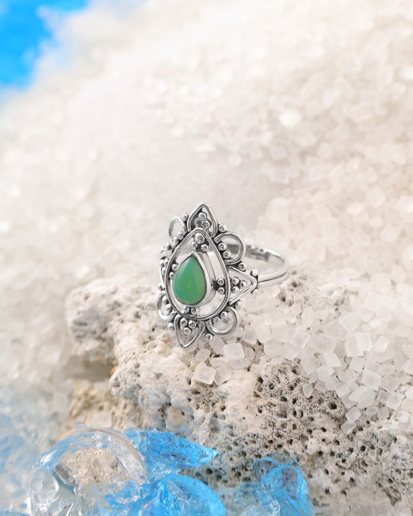 Tribal Green-Onyx Ring