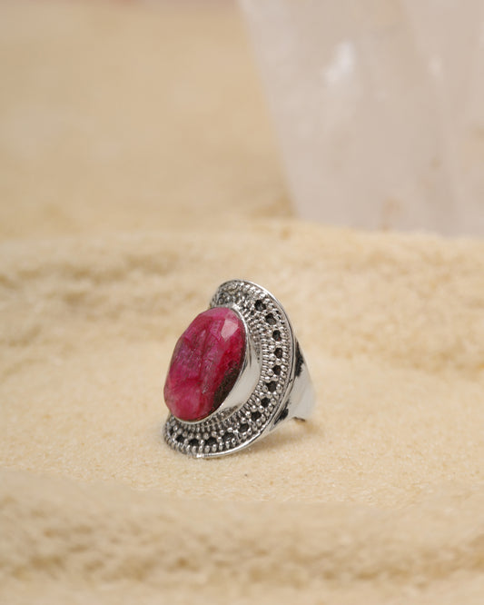 Red Tourmaline Ring