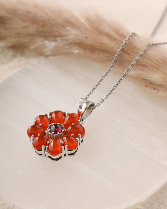 Carnelian Flame Pendant