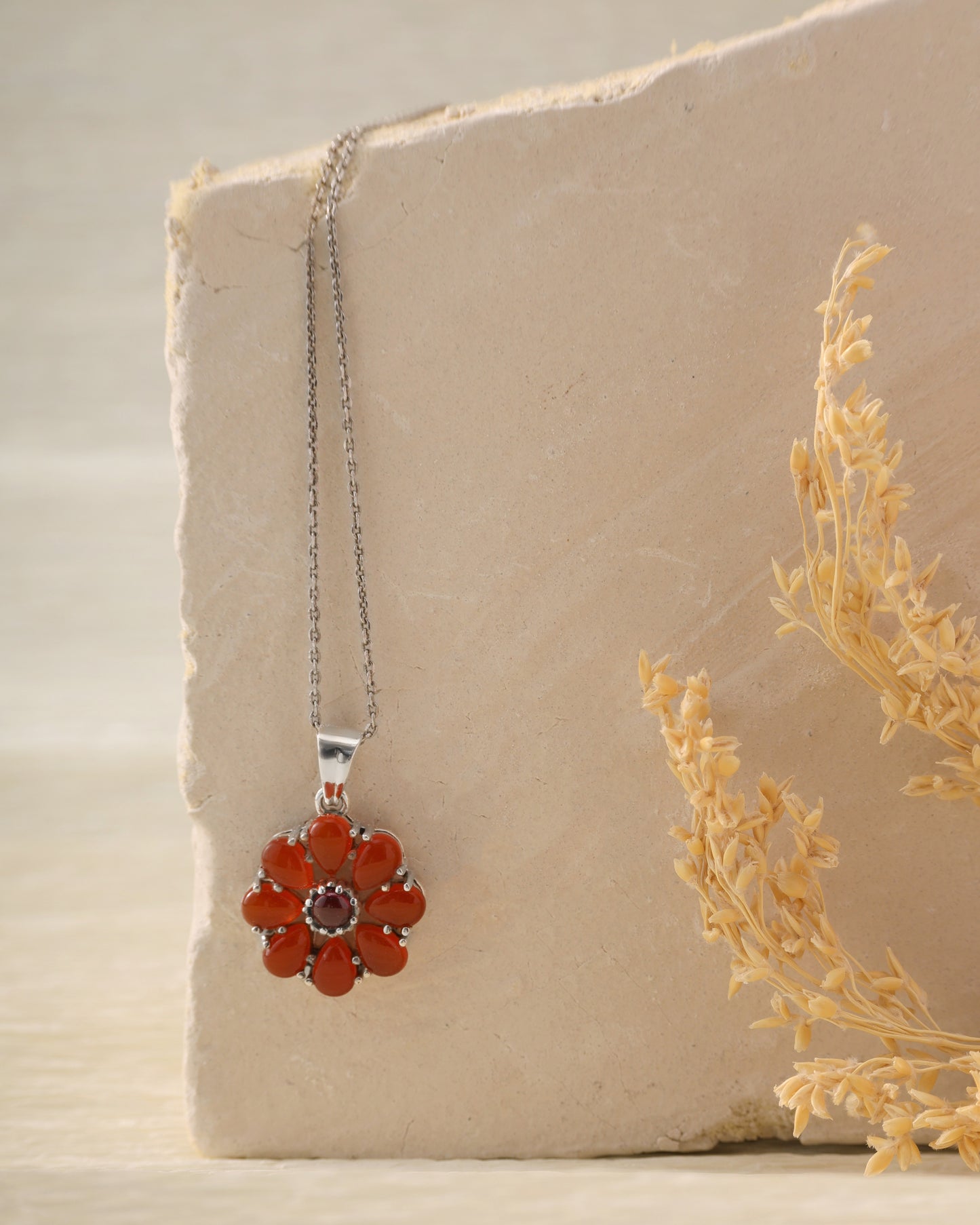 Carnelian Flame Pendant